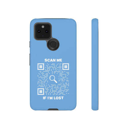 Lost & Found – Phone Case – Blue – Scan Me If I'm Lost - QR NATION