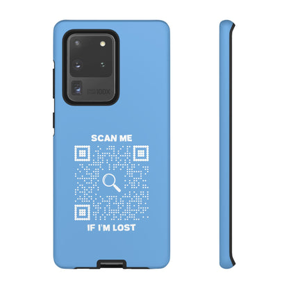 Lost & Found – Phone Case – Blue – Scan Me If I'm Lost - QR NATION