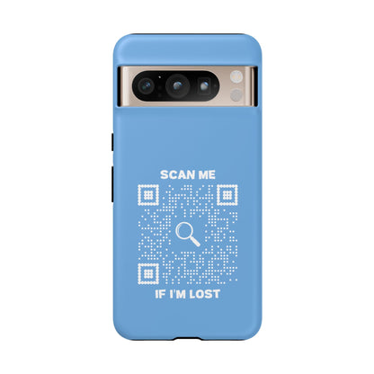 Lost & Found – Phone Case – Blue – Scan Me If I'm Lost - QR NATION