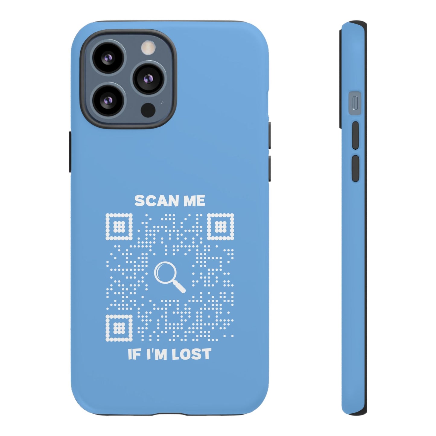 Lost & Found – Phone Case – Blue – Scan Me If I'm Lost - QR NATION