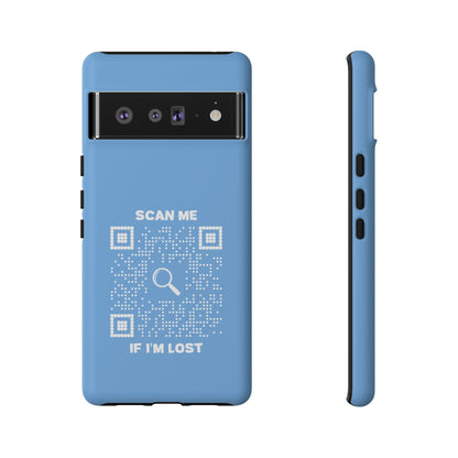 Lost & Found – Phone Case – Blue – Scan Me If I'm Lost - QR NATION