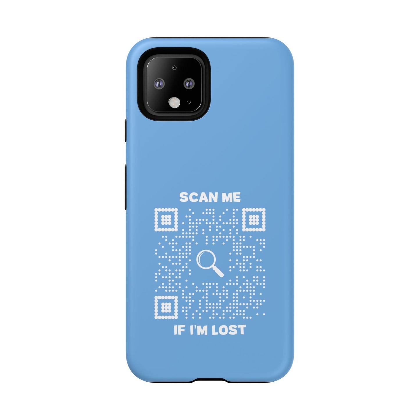 Lost & Found – Phone Case – Blue – Scan Me If I'm Lost - QR NATION
