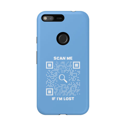 Lost & Found – Phone Case – Blue – Scan Me If I'm Lost - QR NATION
