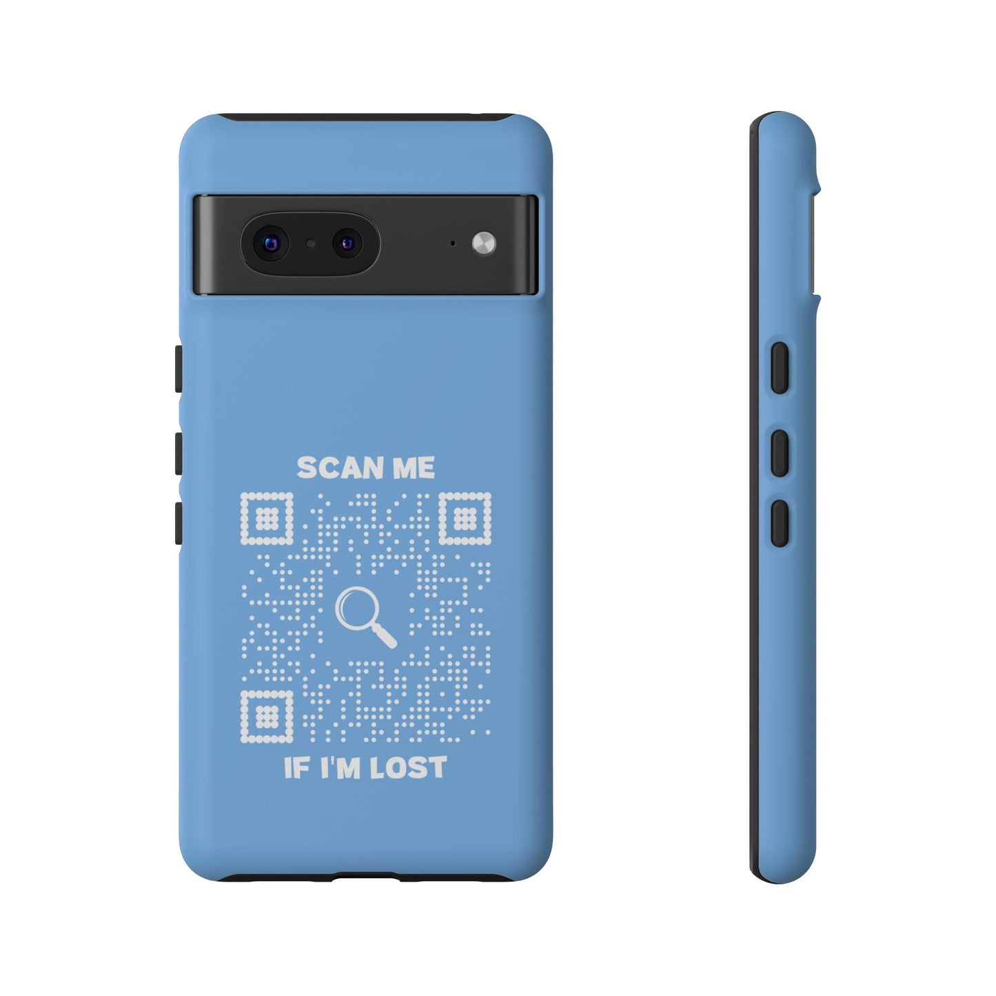 Lost & Found – Phone Case – Blue – Scan Me If I'm Lost - QR NATION