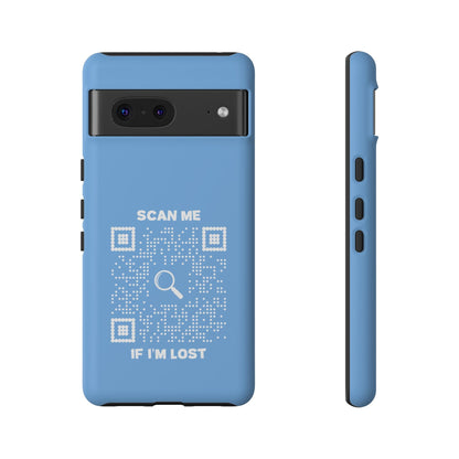 Lost & Found – Phone Case – Blue – Scan Me If I'm Lost - QR NATION