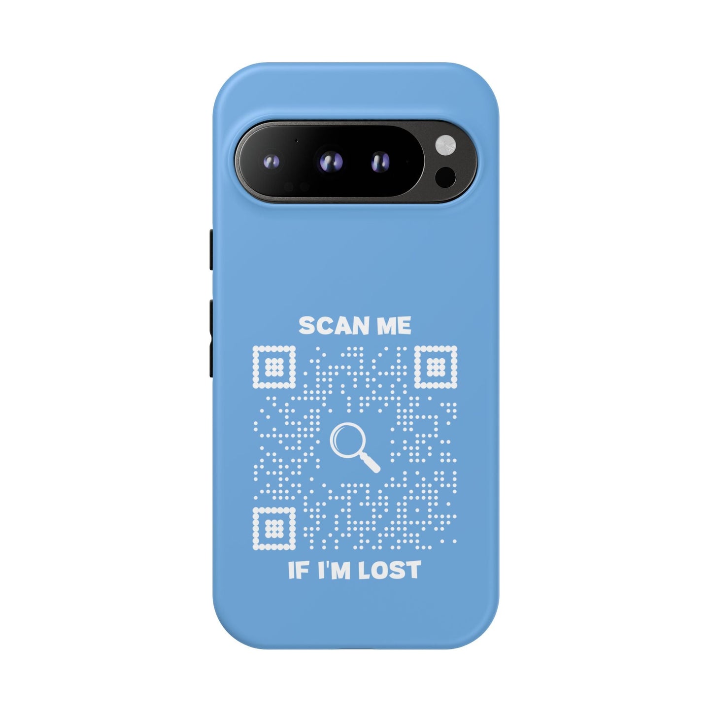 Lost & Found – Phone Case – Blue – Scan Me If I'm Lost - QR NATION