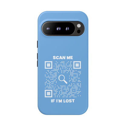 Lost & Found – Phone Case – Blue – Scan Me If I'm Lost - QR NATION