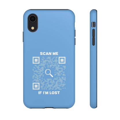 Lost & Found – Phone Case – Blue – Scan Me If I'm Lost - QR NATION