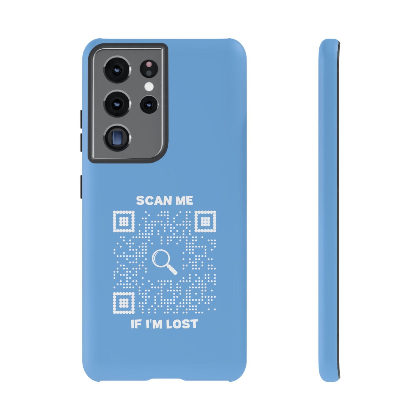 Lost & Found – Phone Case – Blue – Scan Me If I'm Lost - QR NATION