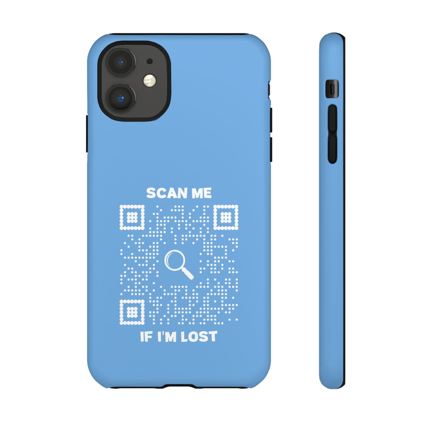 Lost & Found – Phone Case – Blue – Scan Me If I'm Lost - QR NATION