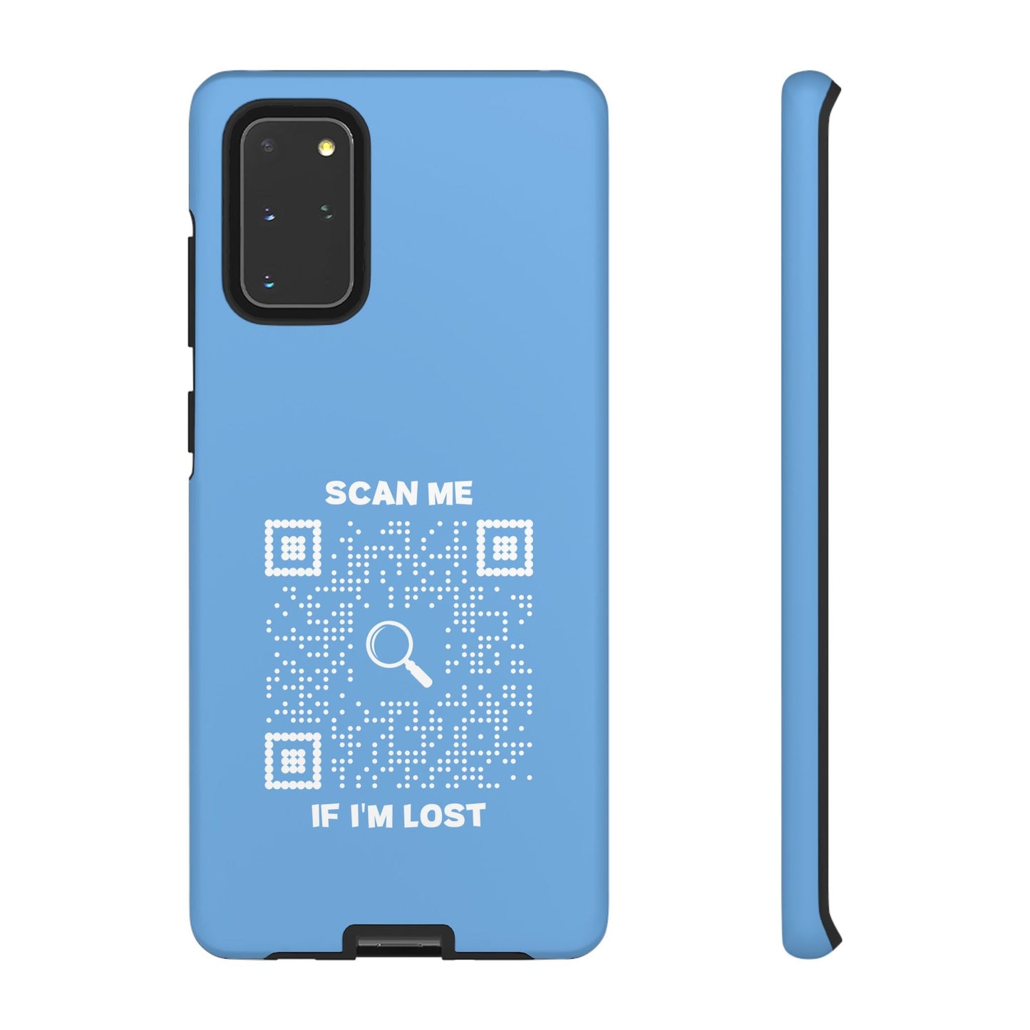 Lost & Found – Phone Case – Blue – Scan Me If I'm Lost - QR NATION