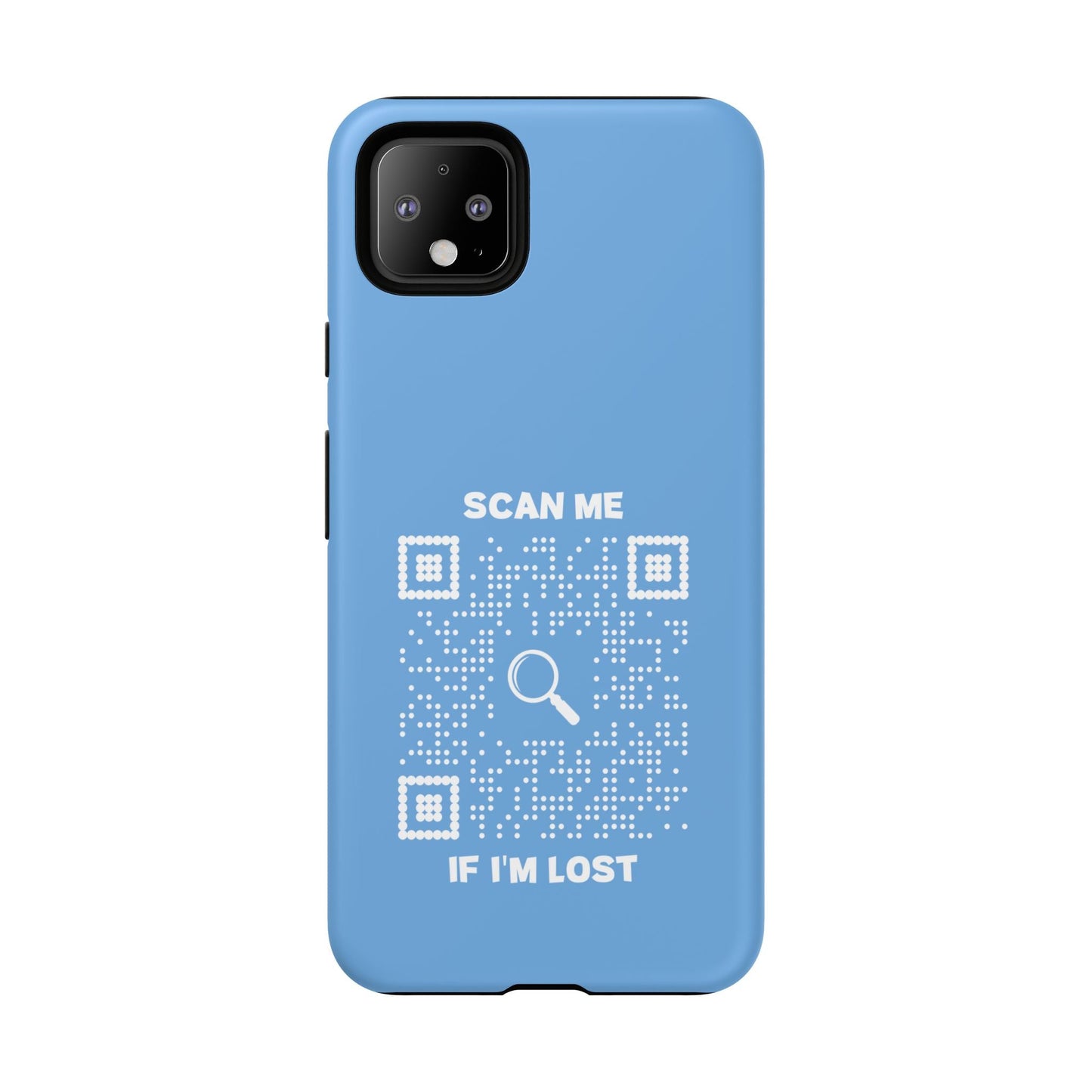 Lost & Found – Phone Case – Blue – Scan Me If I'm Lost - QR NATION