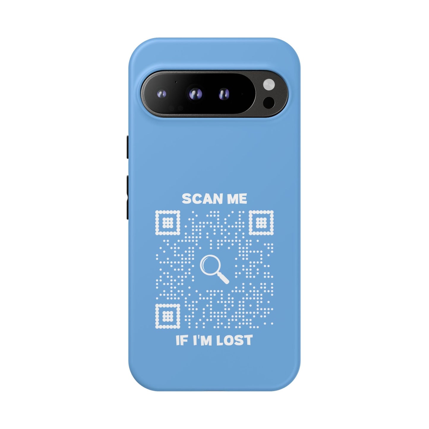 Lost & Found – Phone Case – Blue – Scan Me If I'm Lost - QR NATION