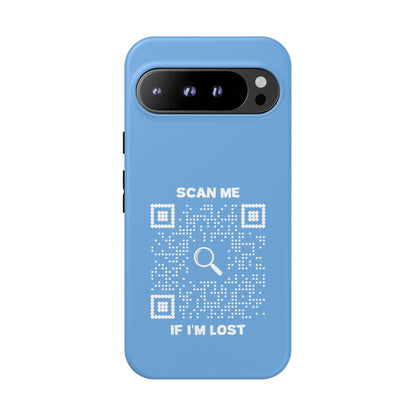 Lost & Found – Phone Case – Blue – Scan Me If I'm Lost - QR NATION