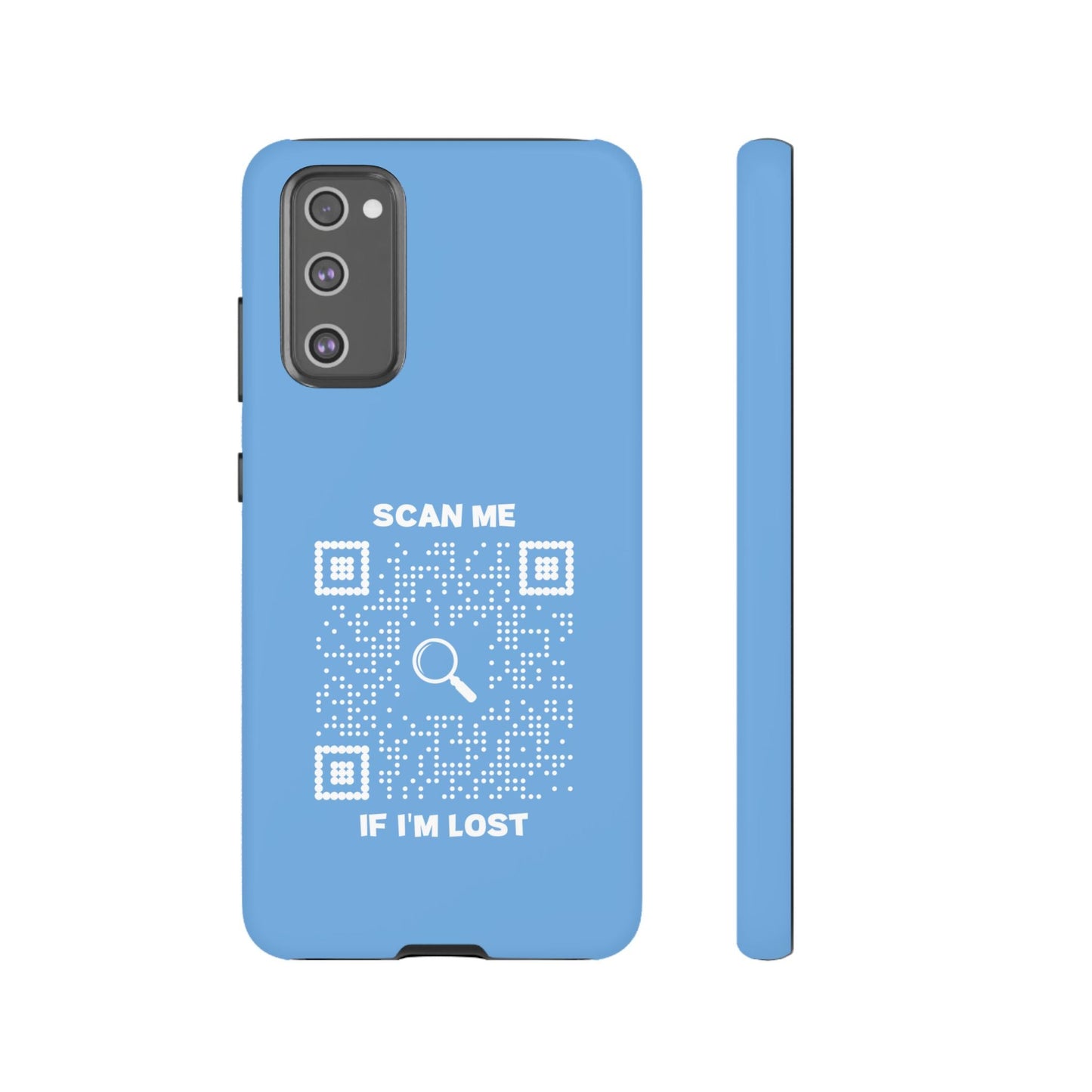 Lost & Found – Phone Case – Blue – Scan Me If I'm Lost - QR NATION