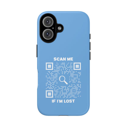 Lost & Found – Phone Case – Blue – Scan Me If I'm Lost - QR NATION