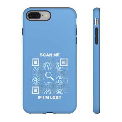 Lost & Found – Phone Case – Blue – Scan Me If I'm Lost - QR NATION