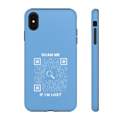 Lost & Found – Phone Case – Blue – Scan Me If I'm Lost - QR NATION