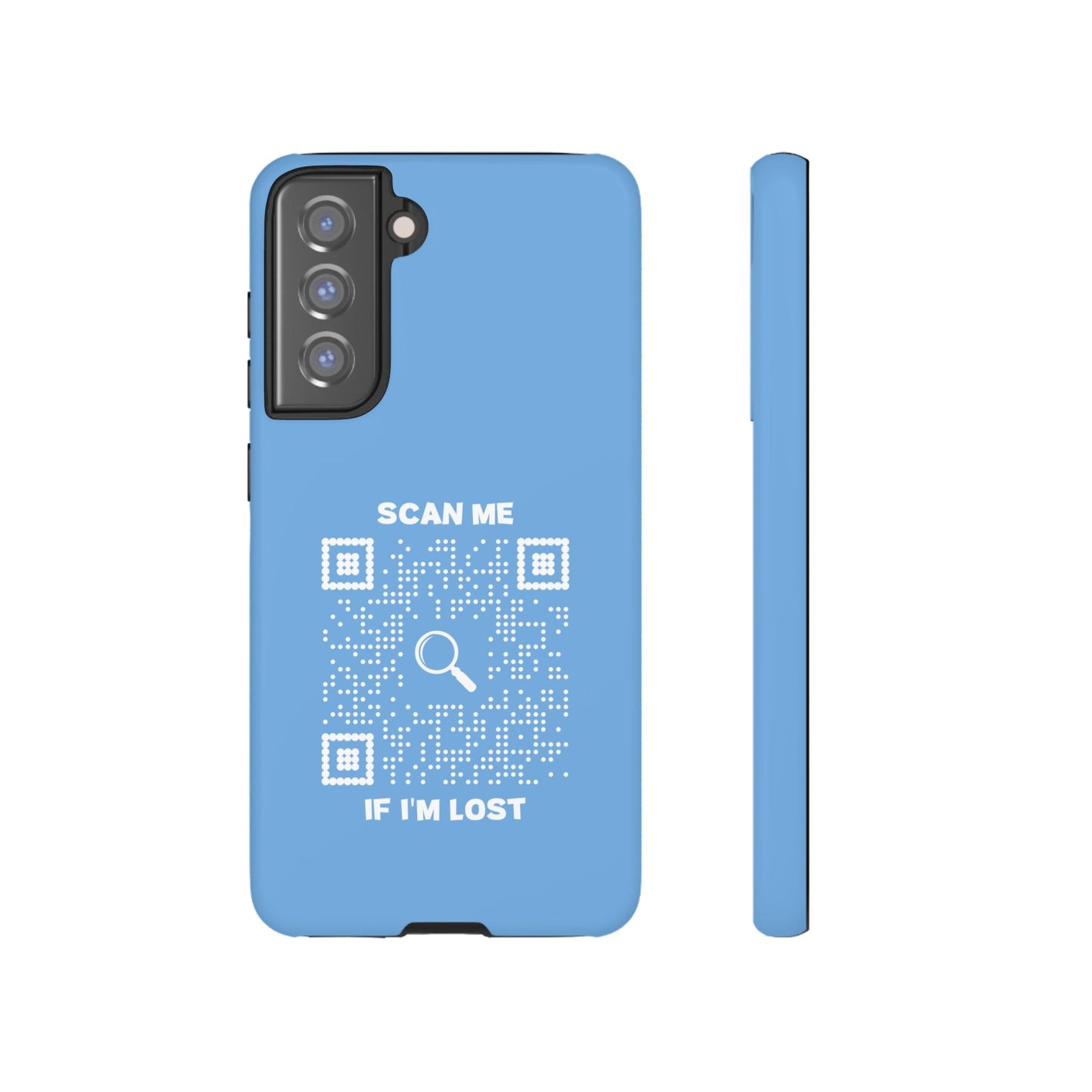 Lost & Found – Phone Case – Blue – Scan Me If I'm Lost - QR NATION