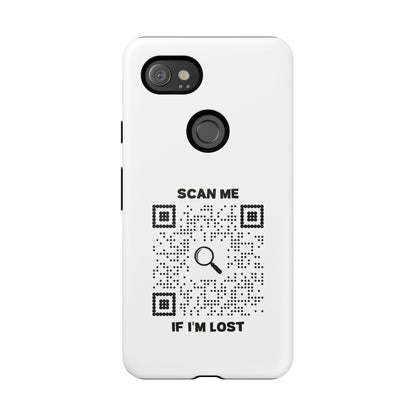 Lost & Found – Phone Case – White – Scan Me If I'm Lost - QR NATION