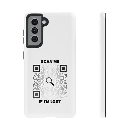 Lost & Found – Phone Case – White – Scan Me If I'm Lost - QR NATION