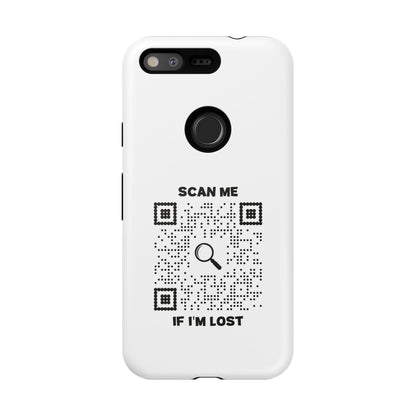 Lost & Found – Phone Case – White – Scan Me If I'm Lost - QR NATION