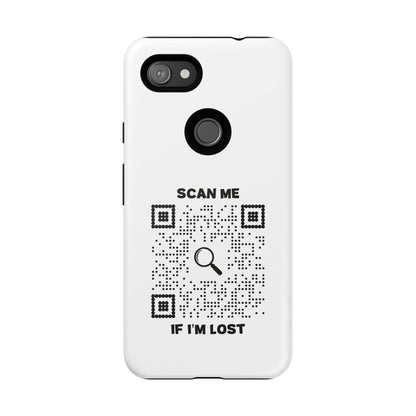 Lost & Found – Phone Case – White – Scan Me If I'm Lost - QR NATION