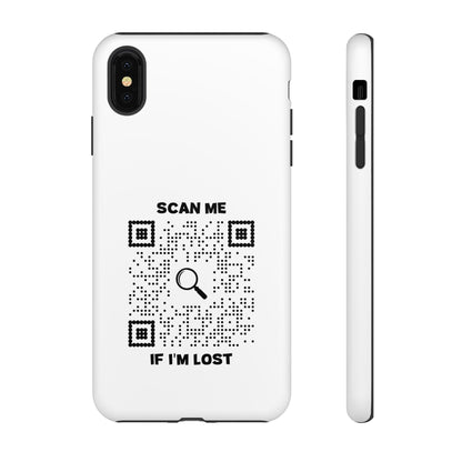 Lost & Found – Phone Case – White – Scan Me If I'm Lost - QR NATION