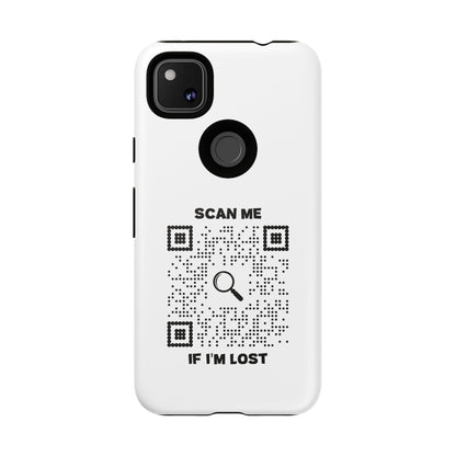 Lost & Found – Phone Case – White – Scan Me If I'm Lost - QR NATION