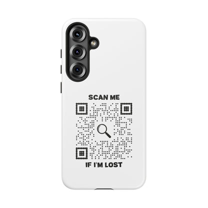 Lost & Found – Phone Case – White – Scan Me If I'm Lost - QR NATION