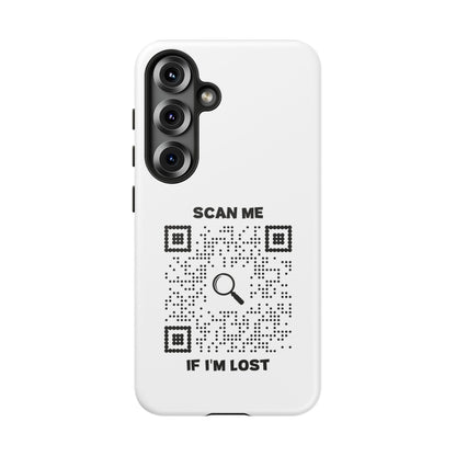 Lost & Found – Phone Case – White – Scan Me If I'm Lost - QR NATION