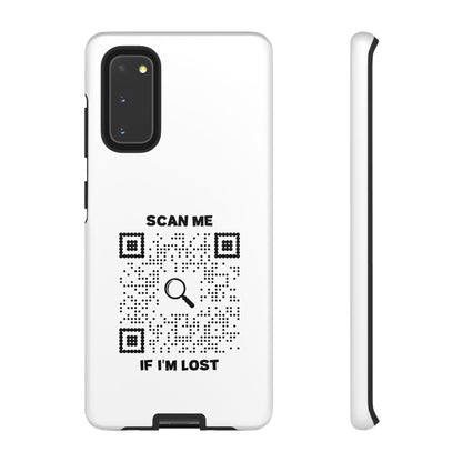Lost & Found – Phone Case – White – Scan Me If I'm Lost - QR NATION