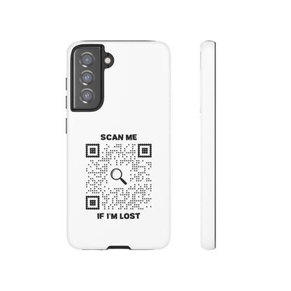Lost & Found – Phone Case – White – Scan Me If I'm Lost - QR NATION