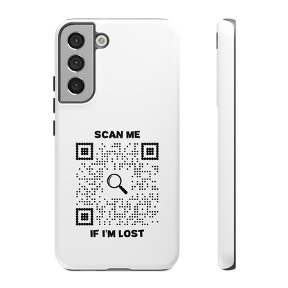 Lost & Found – Phone Case – White – Scan Me If I'm Lost - QR NATION