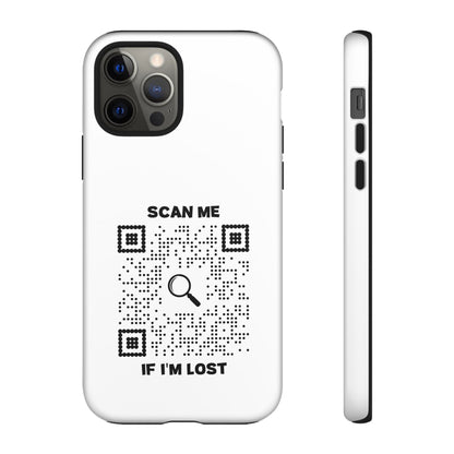 Lost & Found – Phone Case – White – Scan Me If I'm Lost - QR NATION