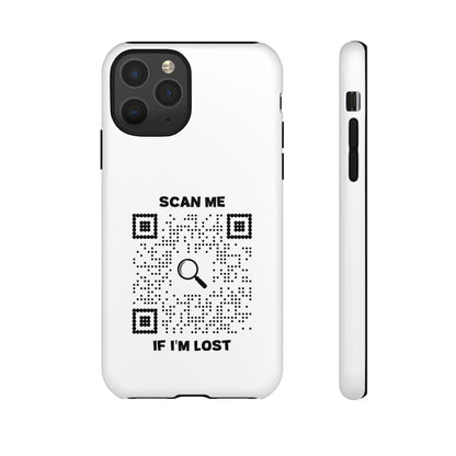 Lost & Found – Phone Case – White – Scan Me If I'm Lost - QR NATION