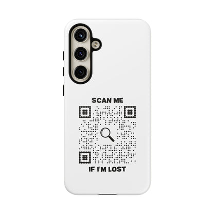 Lost & Found – Phone Case – White – Scan Me If I'm Lost - QR NATION