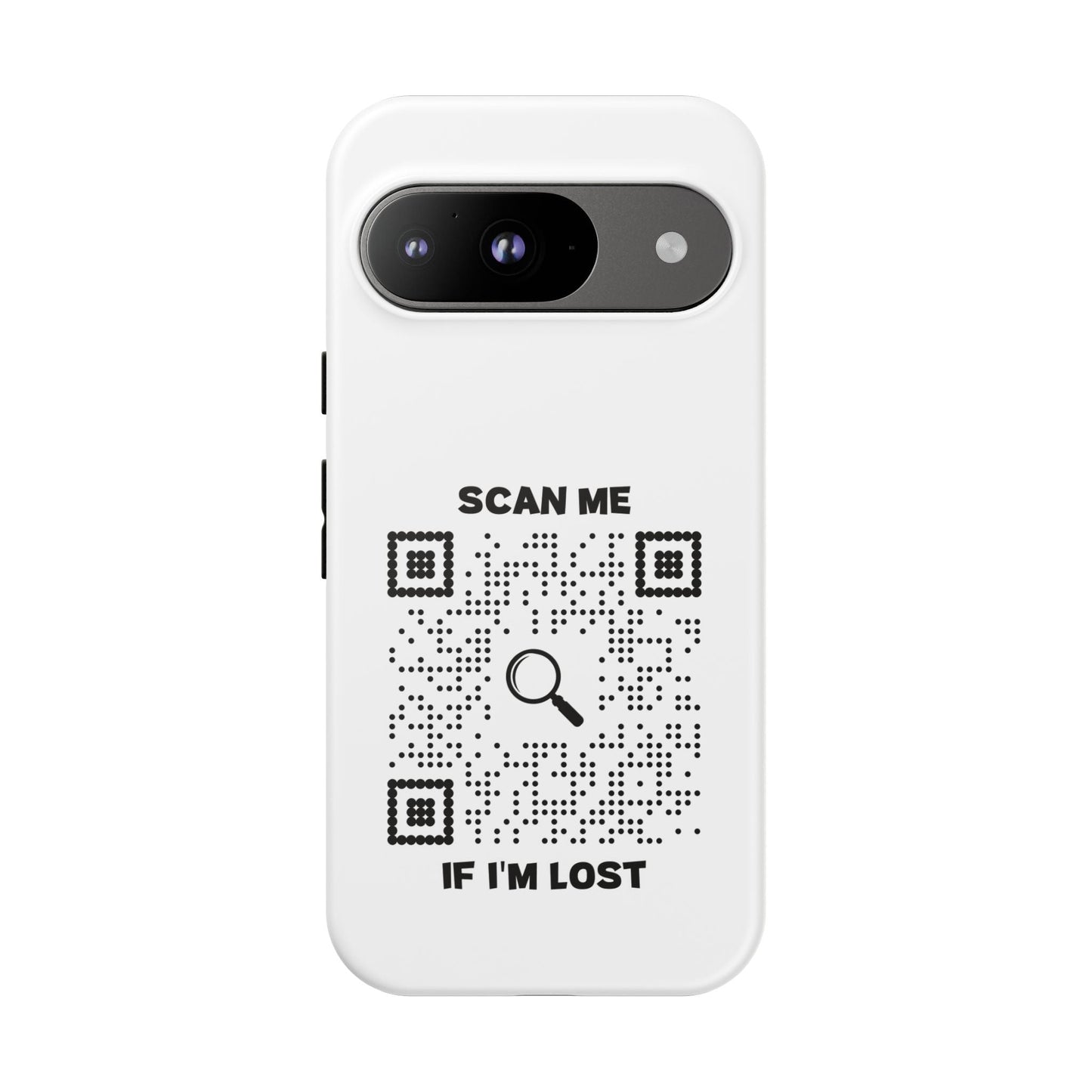 Lost & Found – Phone Case – White – Scan Me If I'm Lost - QR NATION