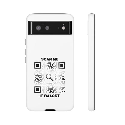 Lost & Found – Phone Case – White – Scan Me If I'm Lost - QR NATION
