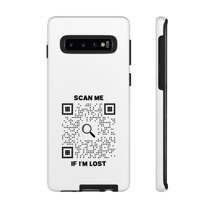 Lost & Found – Phone Case – White – Scan Me If I'm Lost - QR NATION