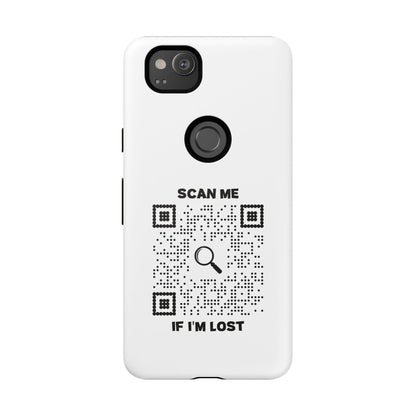 Lost & Found – Phone Case – White – Scan Me If I'm Lost - QR NATION