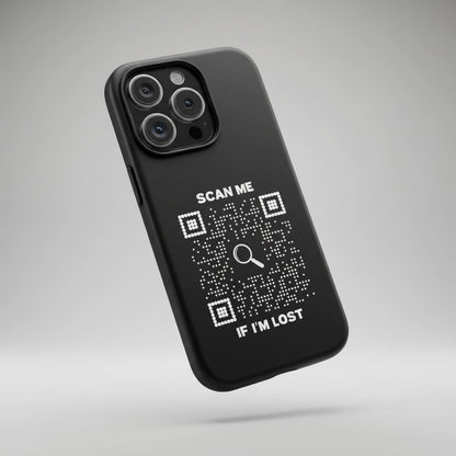 Lost & Found – Phone Case – White – Scan Me If I'm Lost - QR NATION