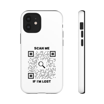 Lost & Found – Phone Case – White – Scan Me If I'm Lost - QR NATION