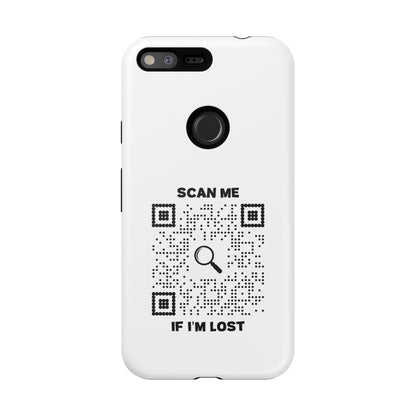 Lost & Found – Phone Case – White – Scan Me If I'm Lost - QR NATION
