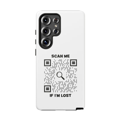 Lost & Found – Phone Case – White – Scan Me If I'm Lost - QR NATION