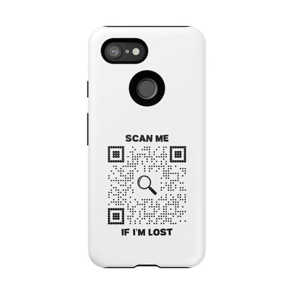 Lost & Found – Phone Case – White – Scan Me If I'm Lost - QR NATION