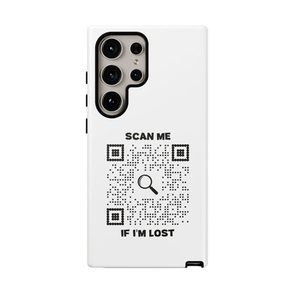 Lost & Found – Phone Case – White – Scan Me If I'm Lost - QR NATION