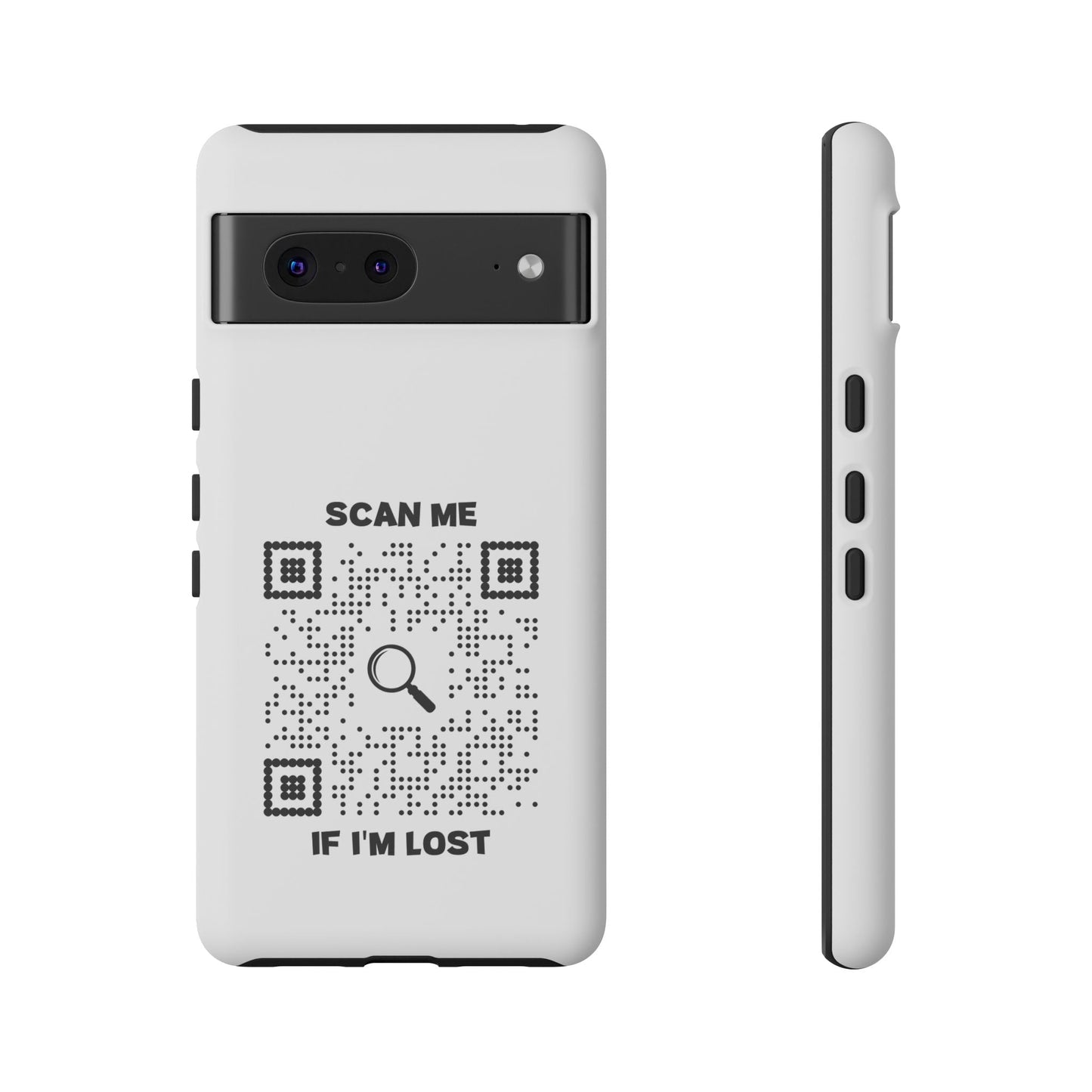 Lost & Found – Phone Case – White – Scan Me If I'm Lost - QR NATION