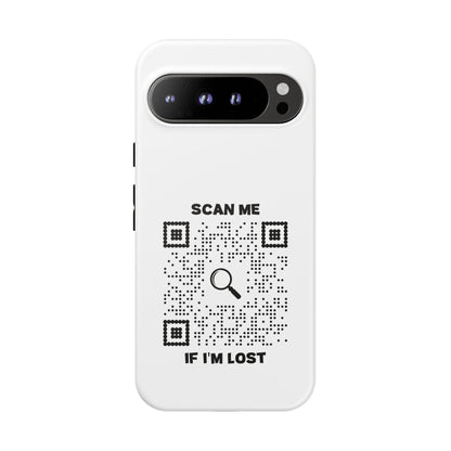 Lost & Found – Phone Case – White – Scan Me If I'm Lost - QR NATION