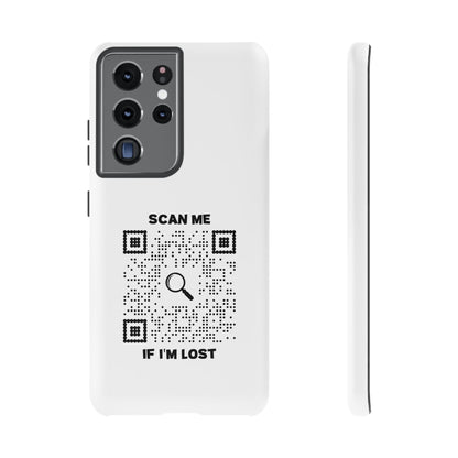 Lost & Found – Phone Case – White – Scan Me If I'm Lost - QR NATION